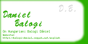 daniel balogi business card