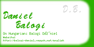 daniel balogi business card